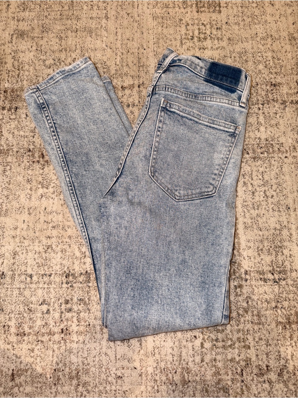 GAP Light Wash Distressed Cigarette High Rise